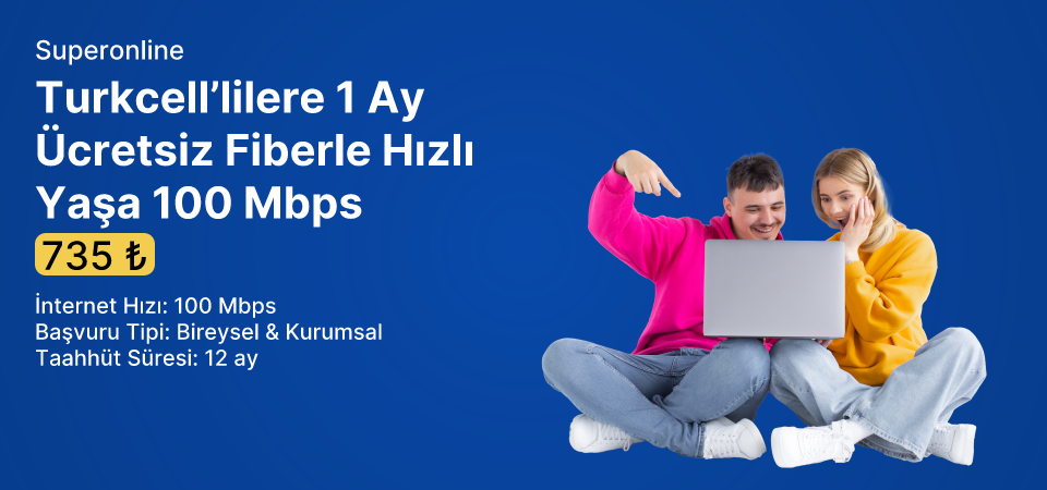 Turkcell’lilere 1 Ay Ücretsiz Fiberle Hızlı Yaşa 100 Mbps