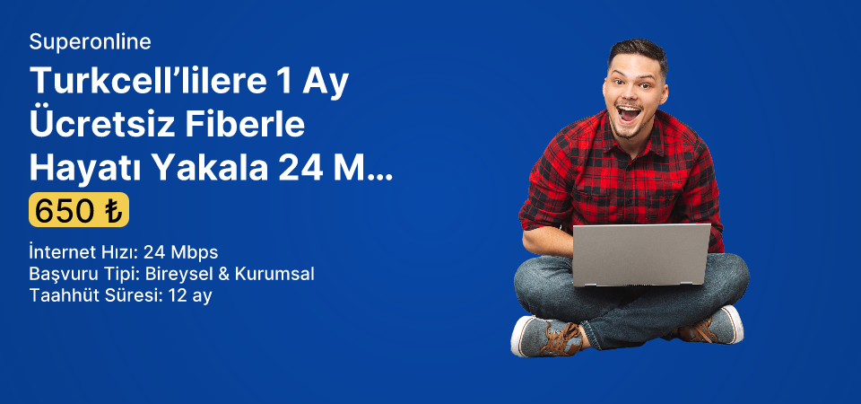 Turkcell’lilere 1 Ay Ücretsiz Fiberle Hayatı Yakala 24 Mbps