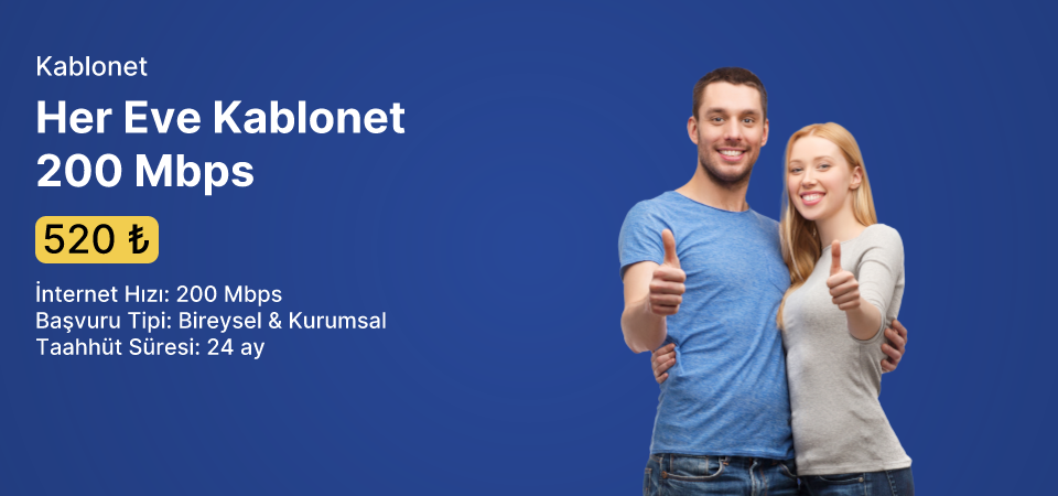 Her Eve Kablonet 200 Mbps İnternet