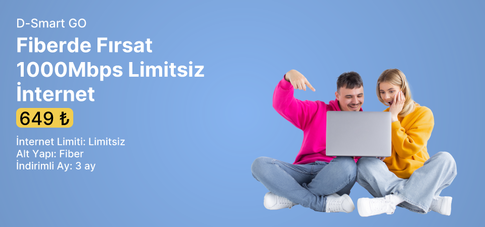 Fiberde Fırsat 1000Mbps Limitsiz İnternet