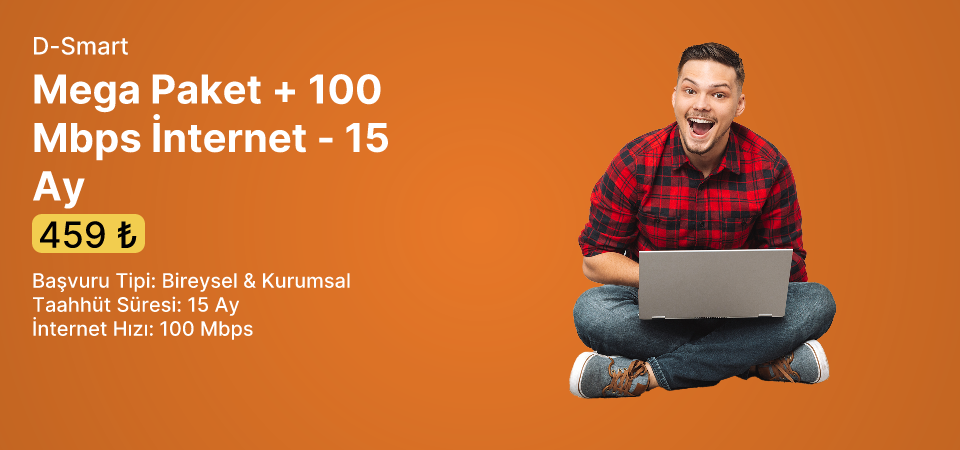 Mega Paket + 100 Mbps İnternet - 15 Ay