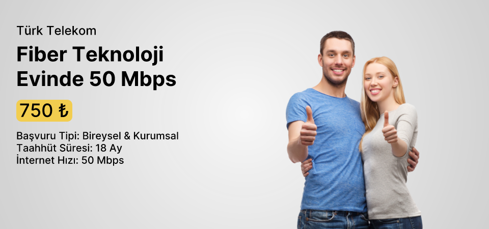 Fiber Teknoloji Evinde 50 Mbps