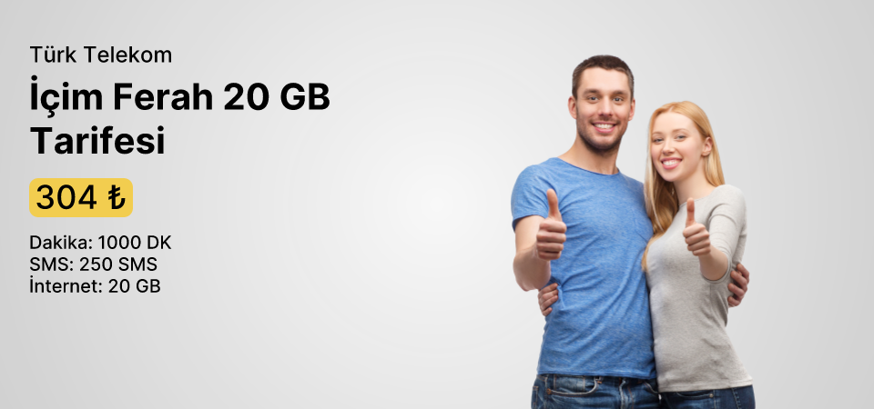 Türk Telekom İçim Ferah 20 GB Tarifesi