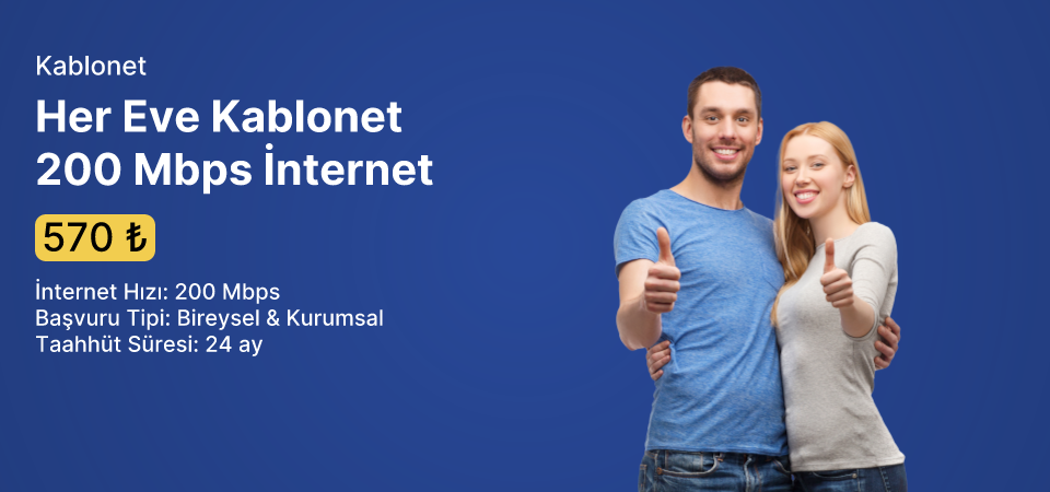 Her Eve Kablonet 200 Mbps İnternet